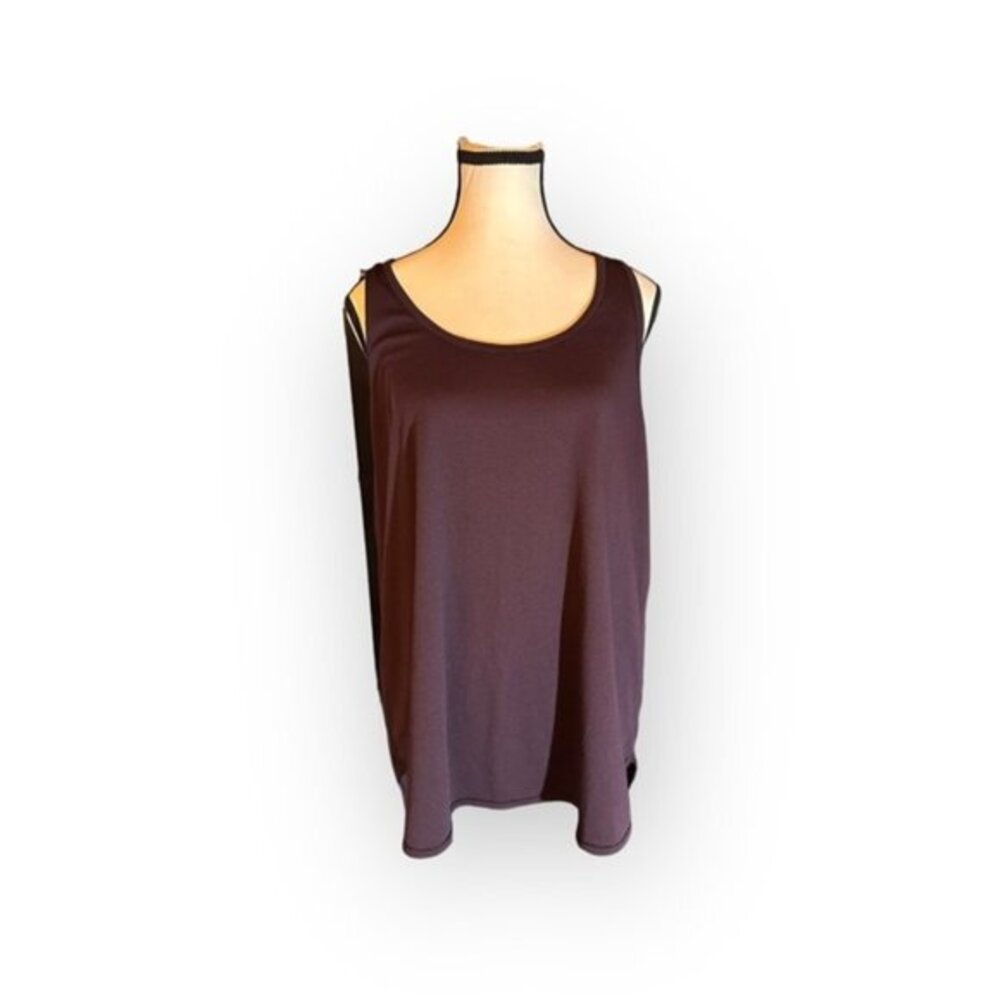Women’s 3X hyba Eggplant Purple Activewear Moisture Wicking Racerback Top XXXL